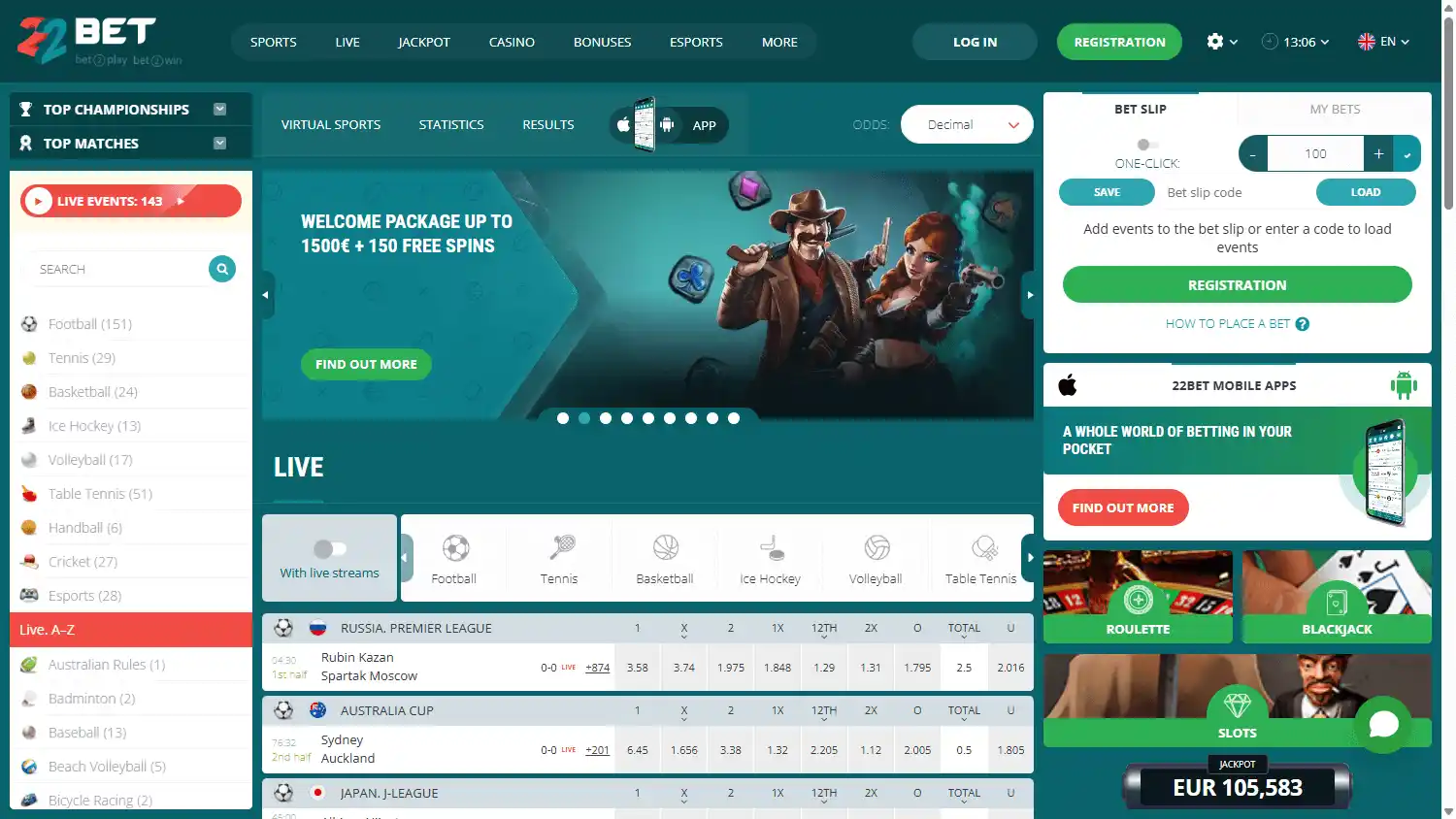 22bet slot