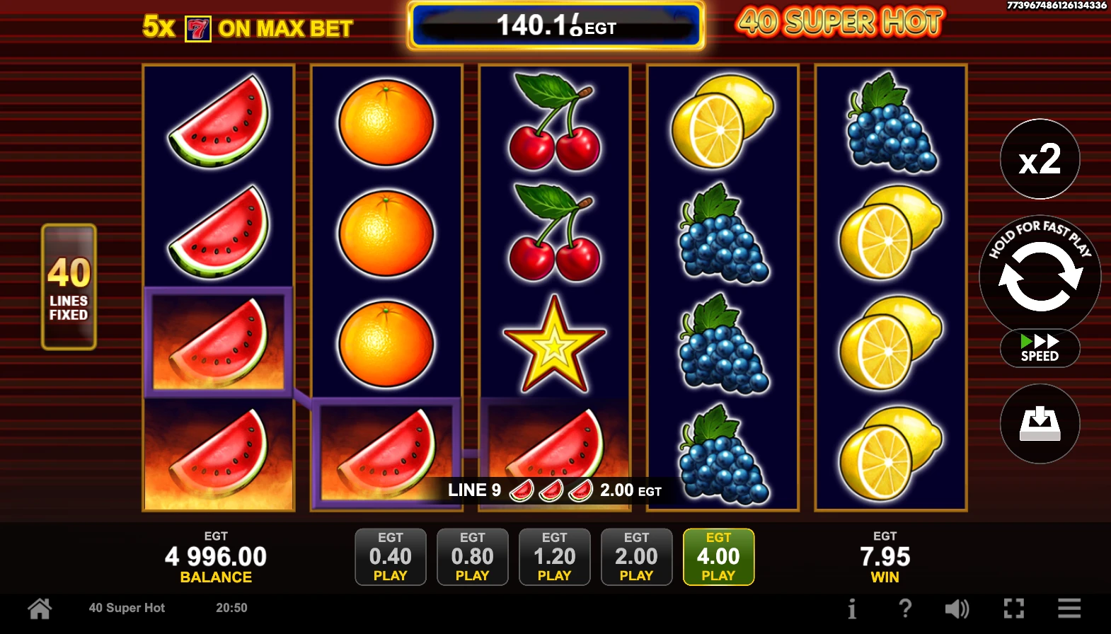 40 supez hot slot