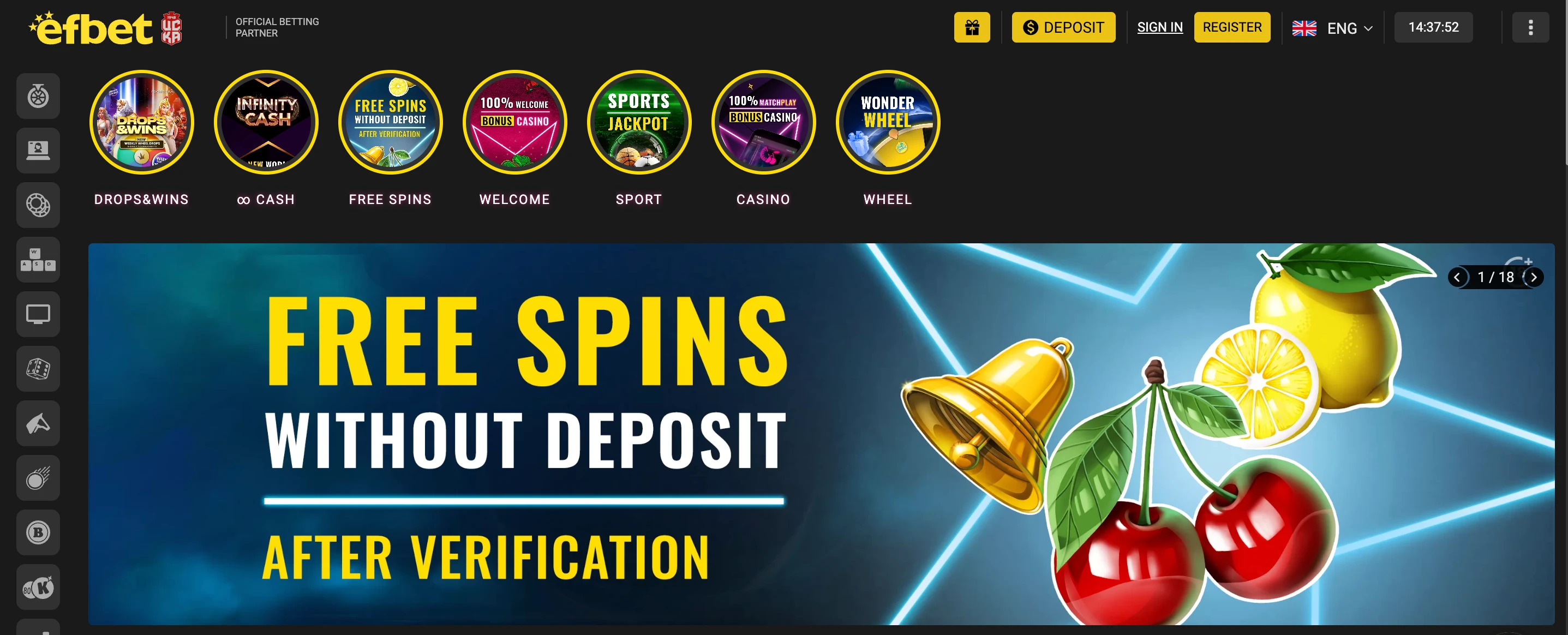 efbet free spins